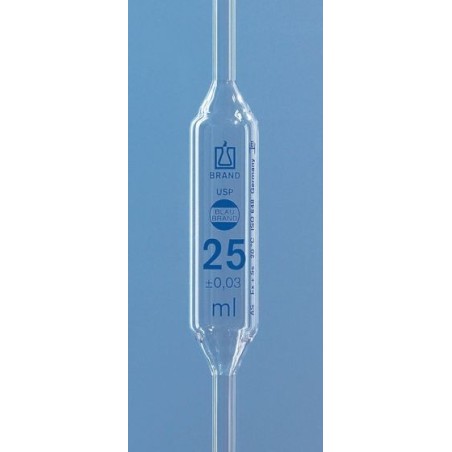 Пипетка 25мл частичный слив, градуированная кл.AS