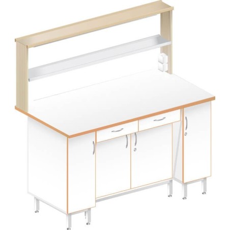 Стол пристенный физический ЛАБ-1500 ПЛТ