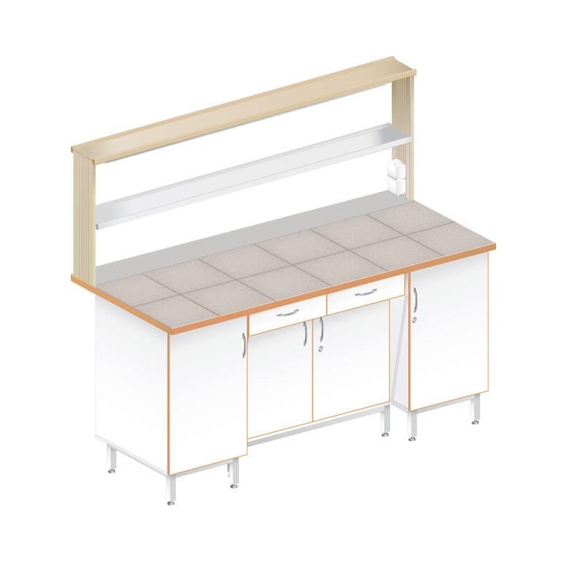 Стол пристенный физический ЛАБ-1800 ПКТ