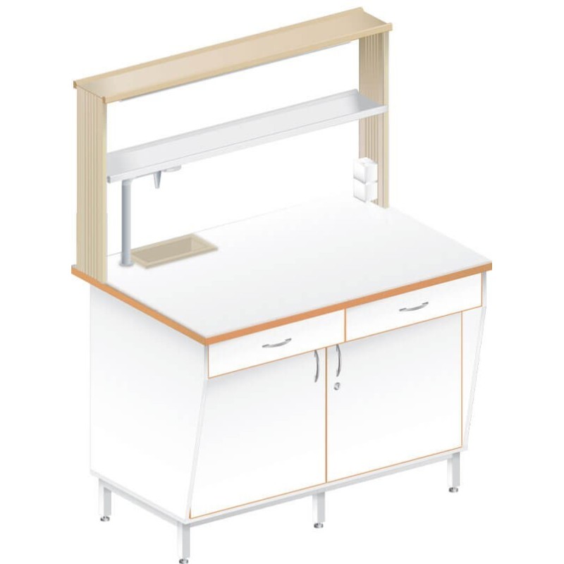 Стол пристенный химический ЛАБ-1200 ПЛТМ