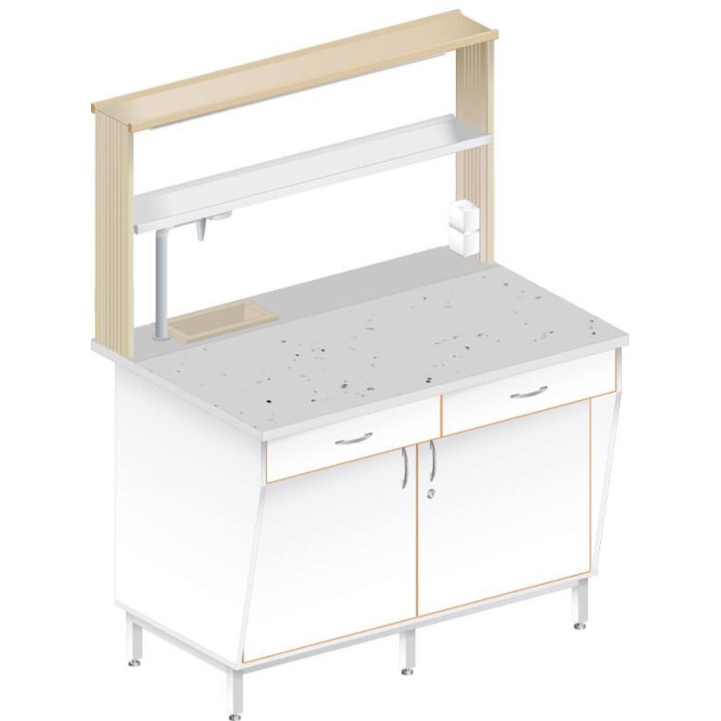 Стол пристенный химический ЛАБ-1200 ПФТМ