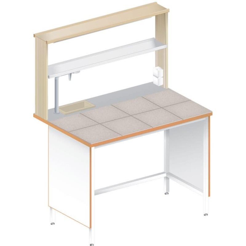 Стол пристенный химический ЛАБ-1200ПКМ