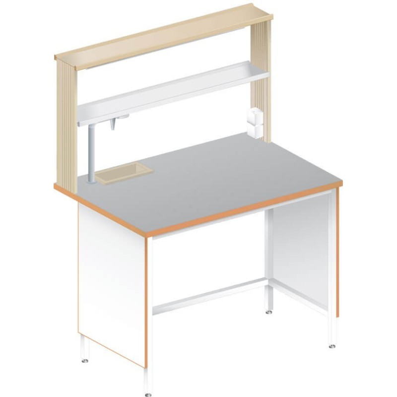 Стол пристенный химический 1200*800*900(1500) ЛАБ-1200 ПТМ,рабочая поверхность-TRESTA