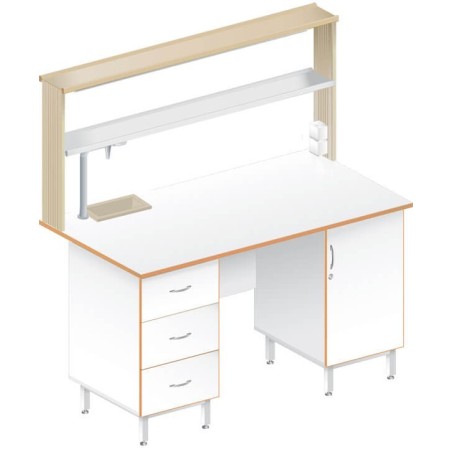 Стол пристенный химический ЛАБ-1500 ПЛМ