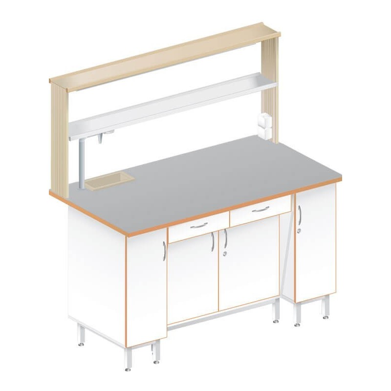 Стол пристенный химический ЛАБ-1500 ПТТМ