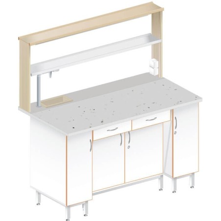 Стол пристенный химический ЛАБ-1500 ПФТМ