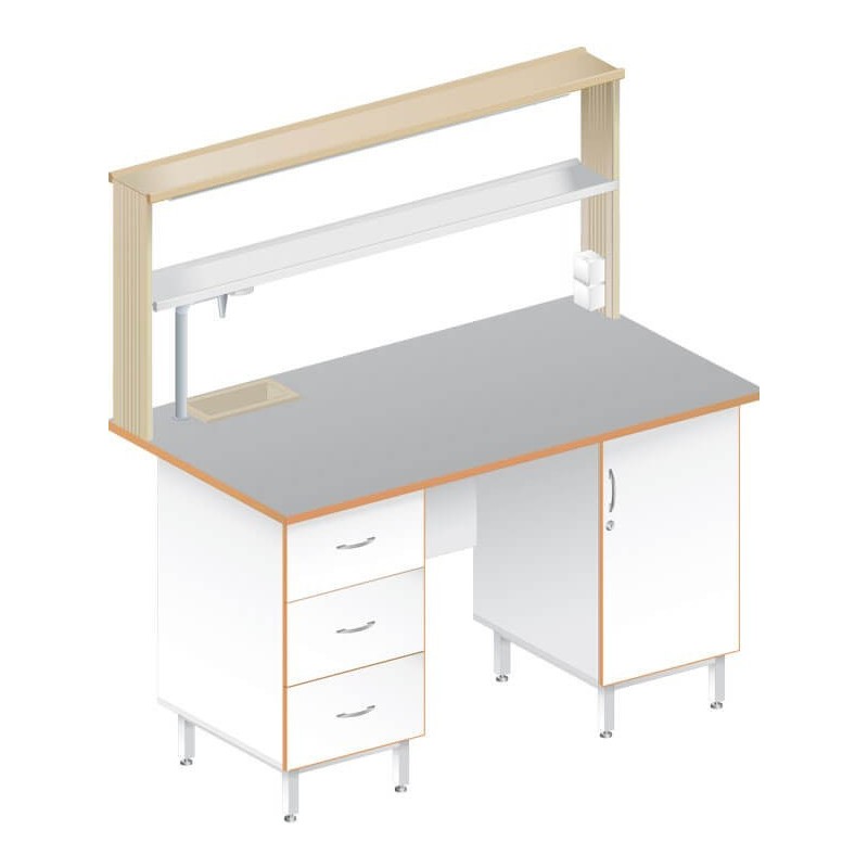 Стол пристенный физический ЛАБ-1500ПТМ (TRESPA)