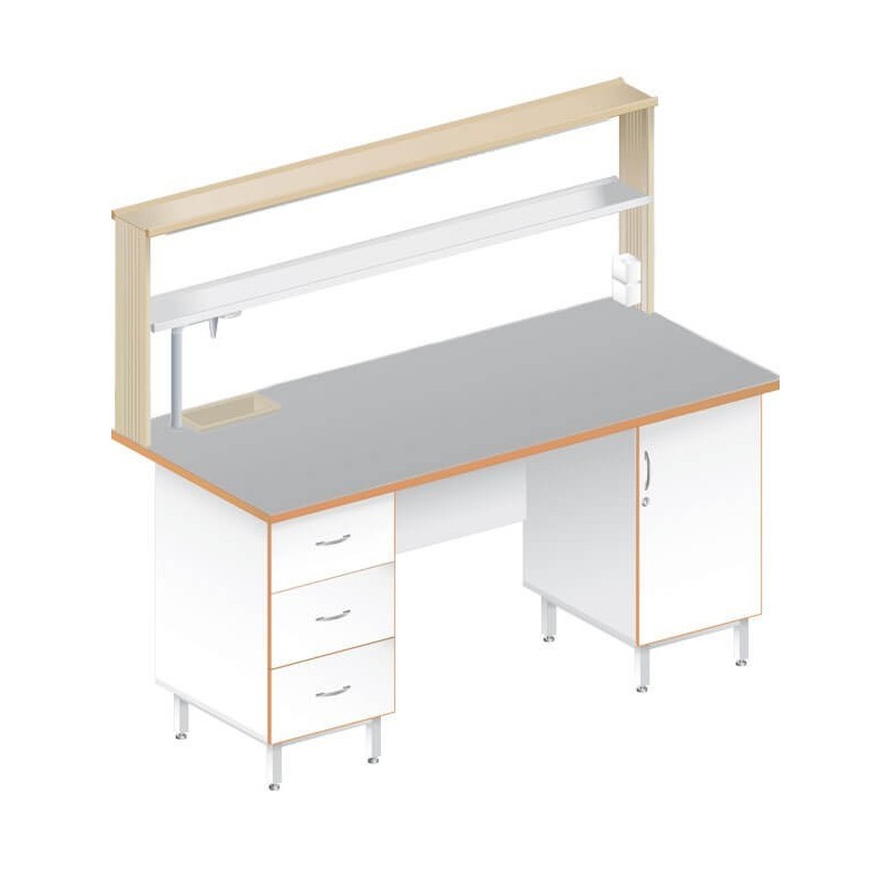 Стол пристенный химический ЛАБ-1800ПТМ (TRESPA)