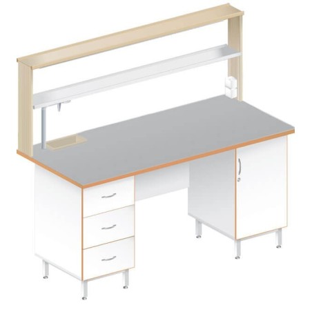 Стол пристенный химический ЛАБ-1800ПТМ (TRESPA)