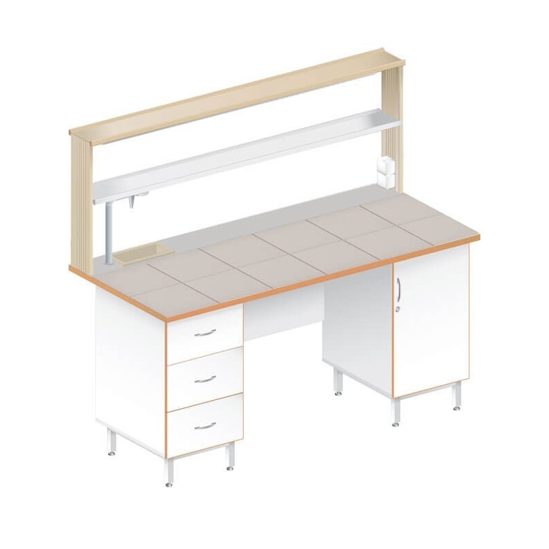 Стол пристенный химический ЛАБ-1800 ПКМ