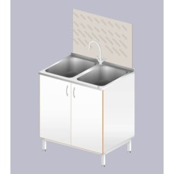 Стол-мойка ЛАБ-800МД (2 чаши)