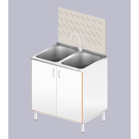 Стол-мойка ЛАБ-800МД (2 чаши)