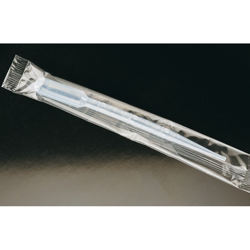 Пипетка Пастера 3мл, РЕ, длина 160мм, градуированная, стерильная в инд. упаковке