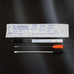 Тампон 12х150 мм пластиковая ручка в пробирке со средой Amies и древесным углем (кор-900шт)