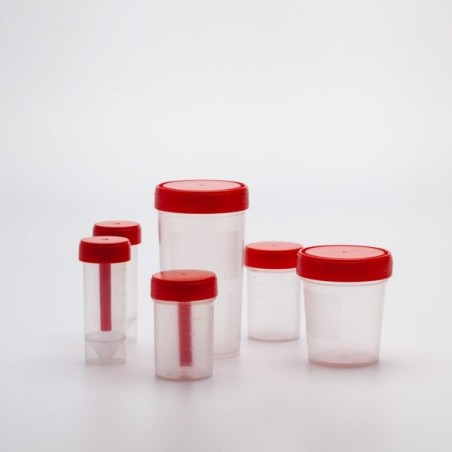 Контейнер 30мл для био материала, с закр.красной