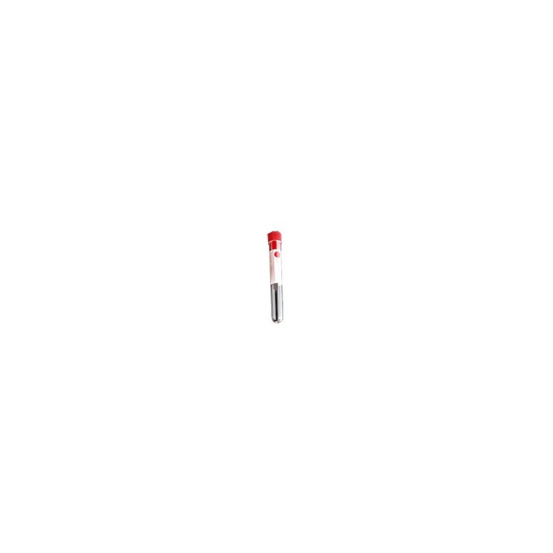 Пробирка 10 мл,16*100 мм РP цилиндрическая с этикеткой с красной крышкой (стерильная)(MF901111610PP) (уп-300шт)