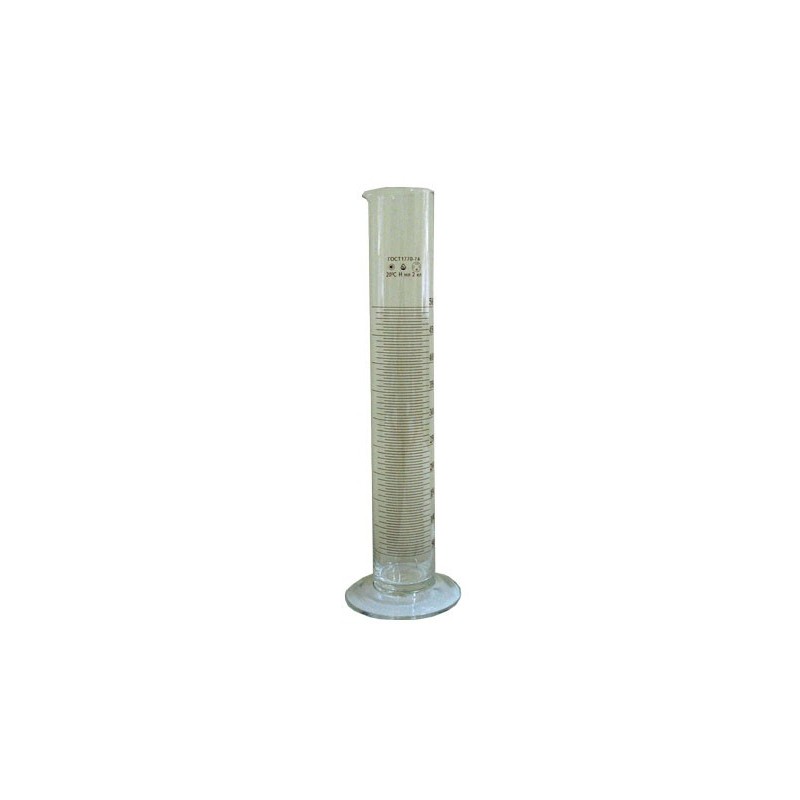 Цилиндр мерный 1-1000-2 с носиком на стеклянном основании