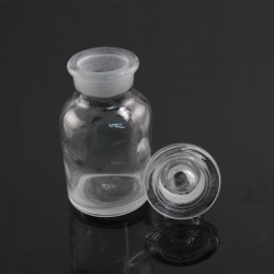 Бутыль 250 мл,  светлое стекло, широкое горло, притертая крышка (Китай) (БC-250-КИТ/J)