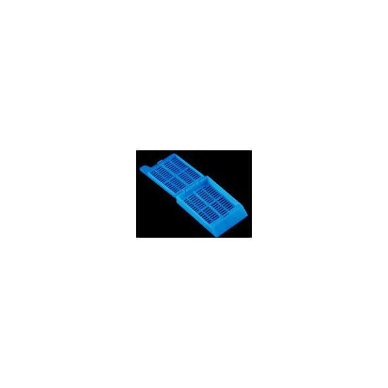 Кассета гистологическая с прямоугольными отверстиями, синяя